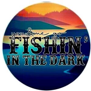 Fishin' in the Dark car coasters